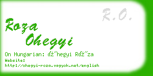 roza ohegyi business card